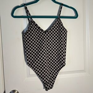 Forever 21 checkered body suit size medium